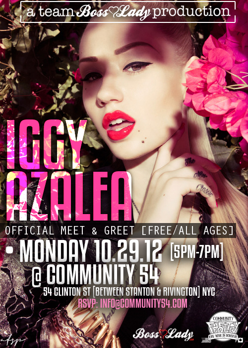 Boss Lady Hosts Iggy Azalea's NYC Meet & Greet [Free/All Ages] - Simone Amelia Jordan